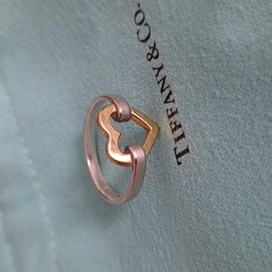 Authentic Tiffany & Co. Gold and silver heart ring